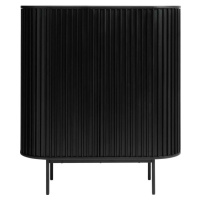 Černá skříňka v dekoru dubu 125x110 cm Siena – Unique Furniture