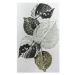 Kovová nástěnná dekorace Barevné listy, 50x90 cm