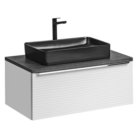 ArtCom Koupelnová skříňka s umyvadlem a deskou LEONARDO White DU90/1 | 90 cm