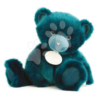 Plyšový medvídek Peacock Blue Ours Collection Doudou et Compagnie modrý 30 cm od 0 měsíců