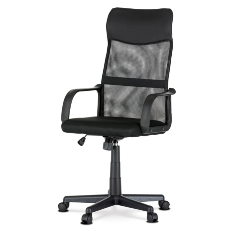 Kancelářská židle DONOIR, černá ekokůže a síťovina Autronic