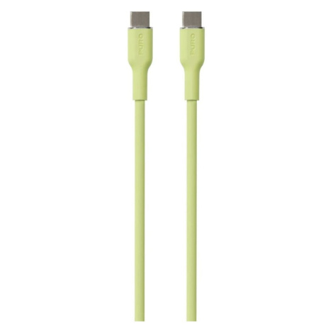 PURO Soft USB-C/USB-C kabel, 1,5 m světle zelený