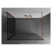 MEXEN/S Kioto Sprchová zástěna WALK-IN 110 x 100 cm, černý vzor, měď kartáčovaná 800-110-212-65-