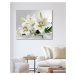 Obrazy na stěnu - Kytice bílých lilií Rozměr: 80x100 cm, Rámování: bez rámu a bez vypnutí plátna