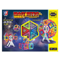 Magnetická stavebnice - Magnetic sheet 46 dílků - EPEE