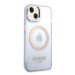 Guess GUHMP14SHTCMU hard silikonové pouzdro iPhone 14 6.1" purple Gold Outline Translucent MagSa