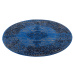 Hanse Home Collection koberce Kusový koberec Gloria 105517 Jeans kruh - 160x160 (průměr) kruh cm