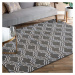 Skandinávský koberec v šedé barvě s bílým vzorem