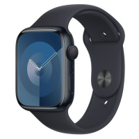 Apple Watch Series 9 45mm Temně inkoustový hliník s temně inkoustovým sportovním řemínkem M/L Te