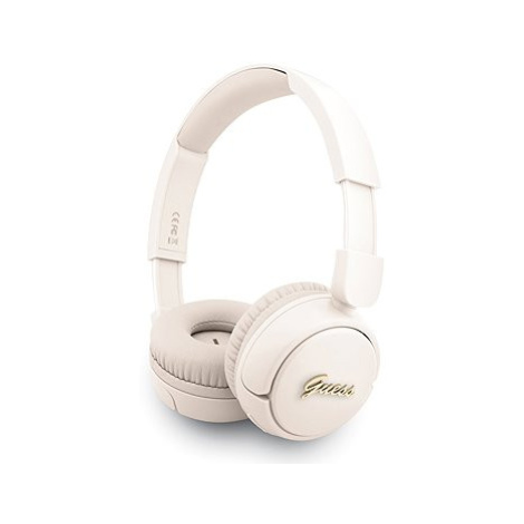 Guess Script Metal Logo Beige