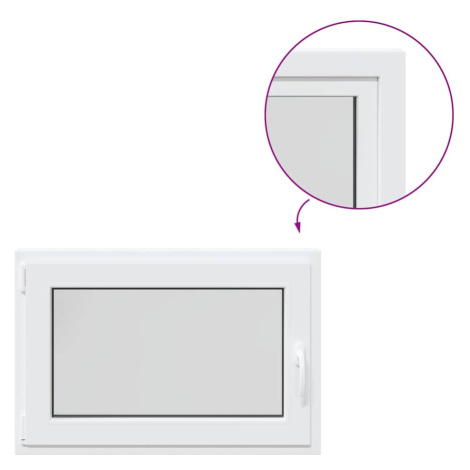 vidaXL Okno do sklepa "RISOR" 90x50 cm otevíravě-sklopné DIN levé bílé