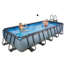 Bazén s pískovou filtrací Stone pool Exit Toys ocelová konstrukce 540*250*100 cm šedý od 6 let