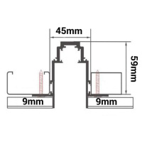 Built-In Přisazené Magnetic Track System - R35 Aluminium