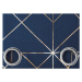 Dekorační vzorovaný závěs s řasící páskou BRILIANTOS modrá 140x250 cm (cena za 1 kus) MyBestHome