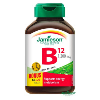 Jamieson Vitamín B12 1 200 μg s postupným uvolňováním 80 tablet