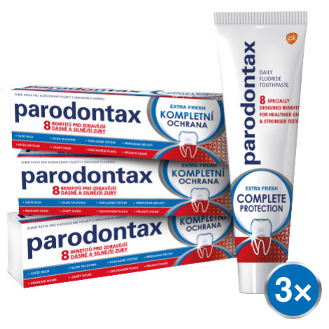 Parodontax Kompletní ochrana extra fresh Zubní pasta 3 x 75 ml