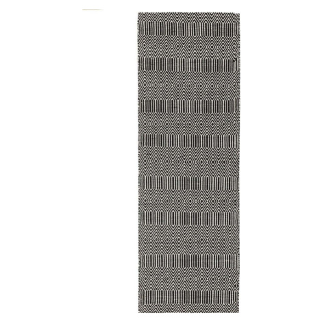Černý vlněný koberec běhoun 66x200 cm Sloan – Asiatic Carpets