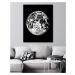 Obrazy na stěnu - Abstrakce - černobílá koule Rozměr: 40x50 cm, Rámování: bez rámu a bez vypnutí