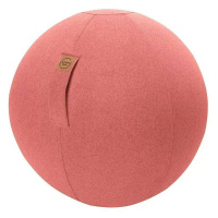 Sedací míč na cvičení Sitting Ball Felt / nosnost 100 kg / O 65 cm / 100% polyester / lososová V