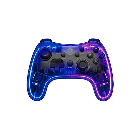 Gamepad Marvo GHOST 40, bezdrátový, 17tl., všesměrový, průhledný