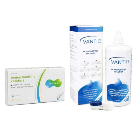 Supervision Lenjoy Monthly Comfort (6 čoček) + Vantio Multi-Purpose 360 ml s pouzdrem