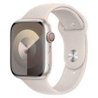 Apple Watch Series 9 Cellular 45mm Hvězdně bílý hliník s hvězdně bílým sportovním řemínkem M/L H