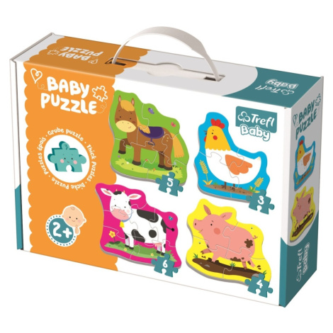 Baby puzzle Zvířata na farmě 4v1 Trefl