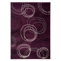 Alfa Carpets  Kusový koberec Kruhy lila - 160x230 cm