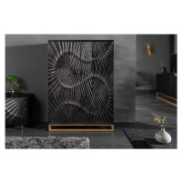 LuxD Designová barová skříňka Shayla 141cm černé mango