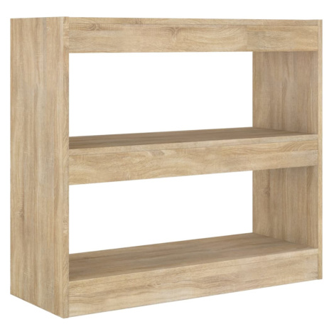 vidaXL Knihovna / dělicí stěna dub sonoma 80 x 30 x 72 cm