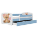 Kocot kids Dětská postel Babydreams méďa s kytičkami modrá, varianta