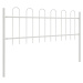 vidaXL Zahradní plot 3 pcs Bílá 5,1 x 0,6 m Práškově lakovaná ocel