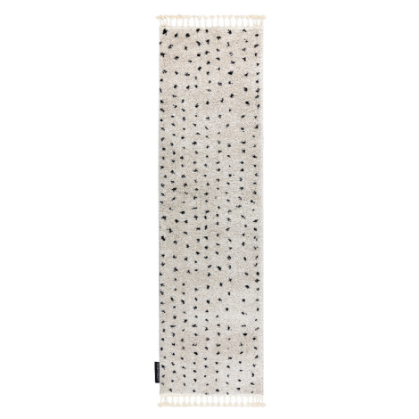 Dywany Łuszczów Běhoun Berber Syla B752 dots cream - 70x200 cm