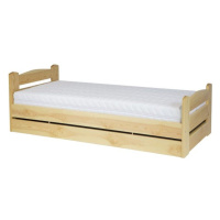 Drewmax Drewmax Vyvýšená borovicová postel LK144 90 x 200 cm s úložným prostorem + výklopný lame