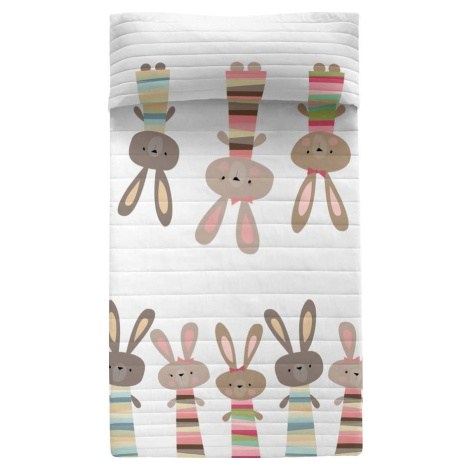 Bavlněný dětský přehoz 260x180 cm Rabbit family – Moshi Moshi