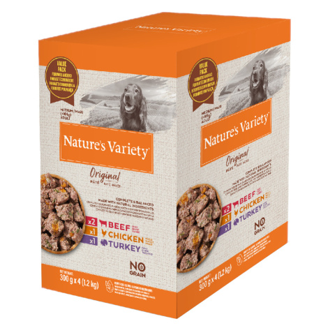 Míchané balení Nature's Variety Original Paté No Grain Medium/Maxi Adult - hovězí, kuřecí, kroca Nature’s Variety