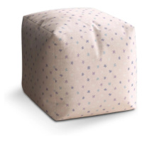 Taburet Cube Barevné hvězdy - 40x40x40 cm