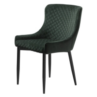 Furniria Designová židle Hallie zelený samet