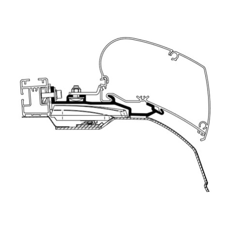 Střešní adaptér pro markýzy Thule Omnistor na Fiat Ducato H2 typ L3H2 / L4H2