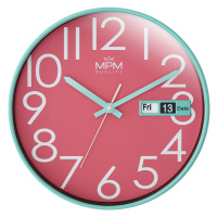 MPM Quality Nástěnné hodiny s datem a dnem v týdnu Date Style E01.4301.4323