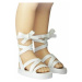Botičky bílé sandálky pro 32 cm panenky