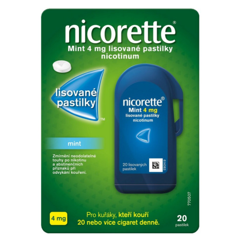 NICORETTE Mint 4 mg Lisované pastilky 20 kusů