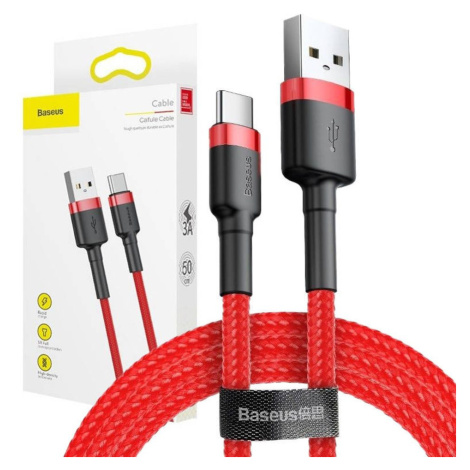 Baseus Cafule USB-C kabel 2A 3m - červený