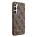 Guess GUHCS23MG4GFBR hard silikonové pouzdro Samsung Galaxy S23 PLUS 5G brown 4G Metal Gold Logo