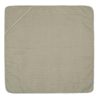 Lässig Muslin Hooded Towel Olive, 90 × 90 cm