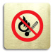 Accept Piktogram "zákaz vstupu s otevřeným plamenem" (80 × 80 mm) (zlatá tabulka - barevný tisk 