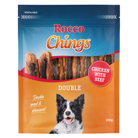 Výhodné balení Rocco Chings Double - Kuřecí & hovězí 12 x 200 g