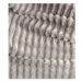 Světle šedá mikroplyšová deka PRUHY Rozměr: 160 x 200 cm