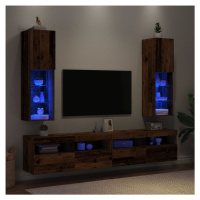 vidaXL TV skříňky s LED osvětlením 2 ks old wood 30,5 x 30 x 102 cm