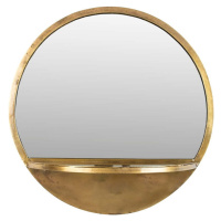 Nástěnné zrcadlo s poličkou ø 44 cm Feyza – White Label